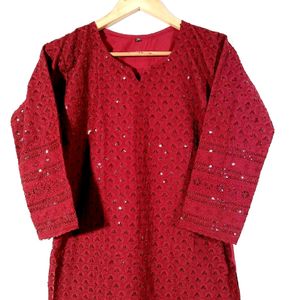 Shiny Red Kurta (Women)