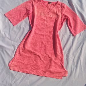 Pink Cute A Line Dress