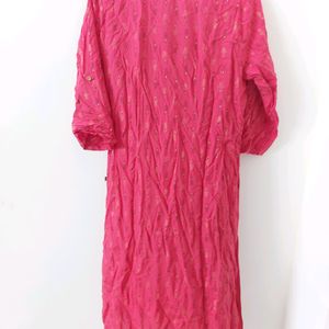 Pink Kurta In Size M