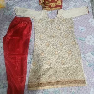 Heavy Embroidery Kurta Set With Duppata