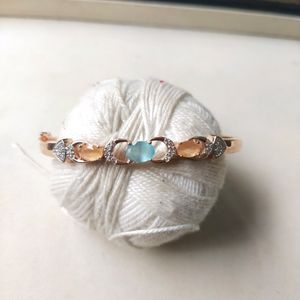 925 Silver Solitary Rose Gold Bangle/Bracelet 1Pec