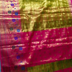 New Trendy Tissue Clothe Big Border Paithani saree