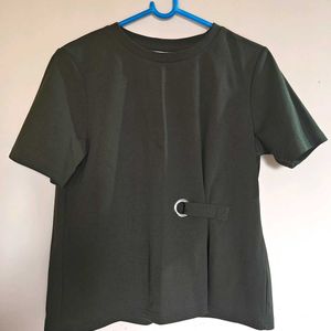 Olive Green Casual Top