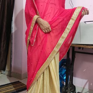 Georgette & Net Mix Saree