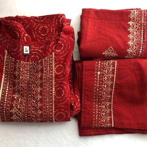 RED ETHNIC SET