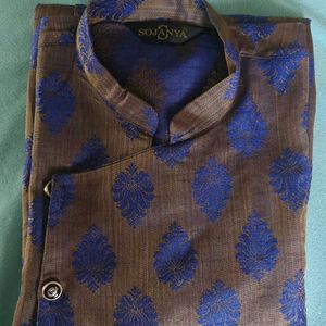 Blue + Brown Only Kurta For Sell