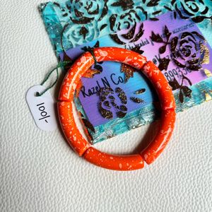 Bracelet | Spray Painted Tube Beads