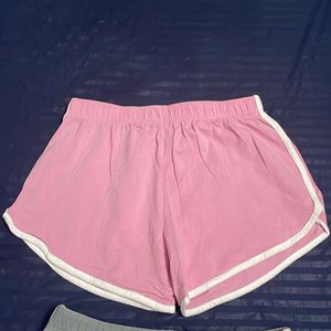 Pink And Grey Shorts