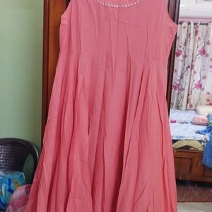 Beautiful Cotton Peachy Pink Dress