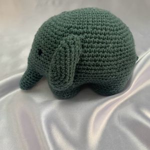 Cute Grey Crochet Plushie Elephant