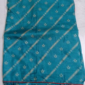 New Teal Blue Saree