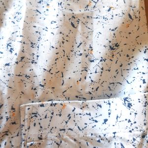 Cotton Shirt ( White With Dots)