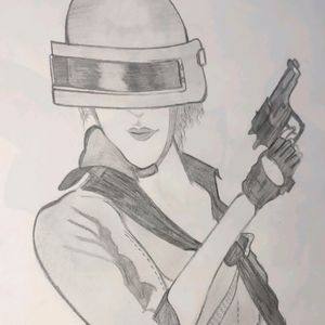 Pubg Pencil Sketch