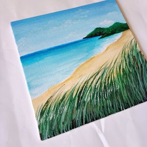 Set Of 2 Seascape Canvas Painting Board (HANDMADE)