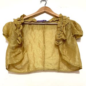 Imported Crop Shinny Shrug