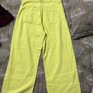 Yellow Wide Leg Jeans