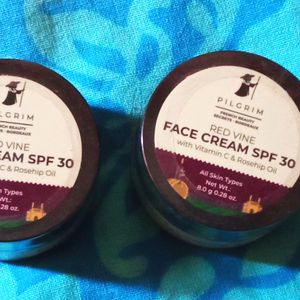 Pilgrim Red Vine Face Cream SPF 30 Pack Of 2⃣