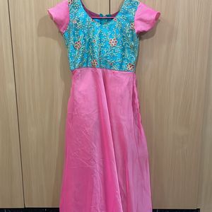 Rose N Aqua Anarkali