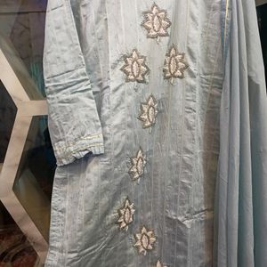 Beautiful Embroidery Kurti With Grara