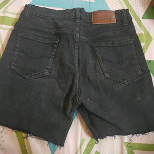 Black Denim Short