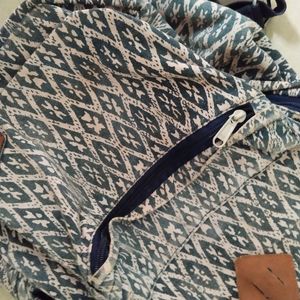 Blue And White Backpack Unisex