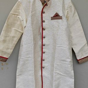 Sherwani With Red Pjama