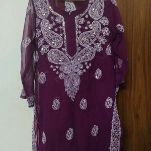 New Chikankari Kurti With Inner