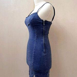 Fitted Denim H&m Dress