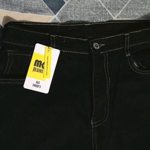 Black Rugged Straight Fit Jeans