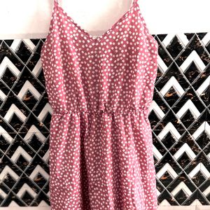 SHEIN Pink Ditsy Floral Print Cami Dress