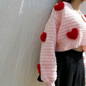 Crochet Herzen Cardigan Set XS/S♥️