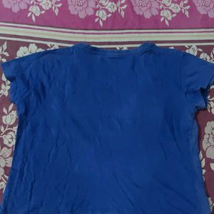 Blue Used Crop T-shirt