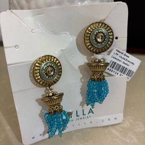 Gwalior Dome And Tassels Drop Earrings