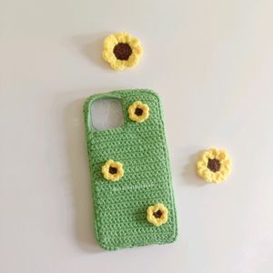 Crochet Sunflower Phone Case
