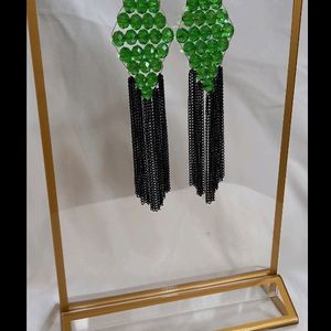 NEW LONG CRYSTAL EARRINGS