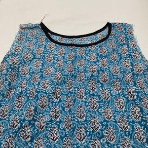 Leaf Printed Straight Kurta