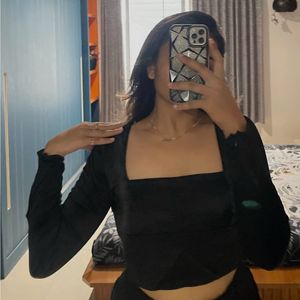 Zara Black Backless Top