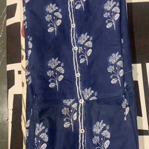 Indigo Cotton Kurta Medium Size