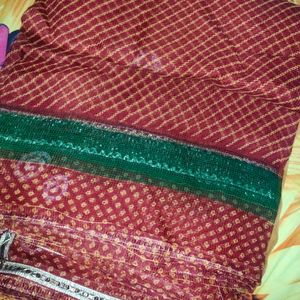 Red Colour Festive Wear Saree