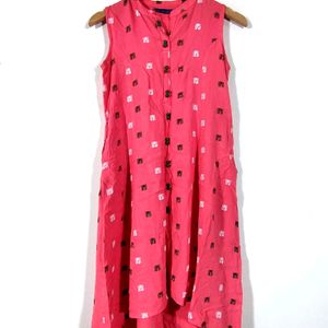 Pink Printed Kurta (Women's)