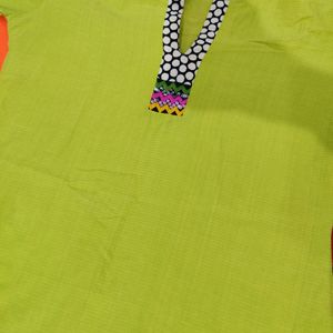 Kurti Peacock Green 💚 colour Size Small