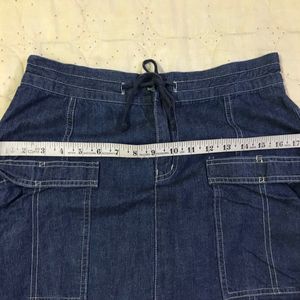 Denim Look Casual Skirt Waist 30