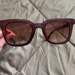 Brown Square Framed Sunglasses