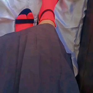 Red Nylon Socks