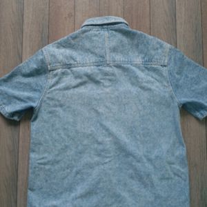 Zudio Denim Oversized Dirty Wash Shirt