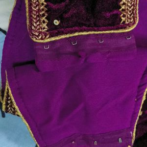 Beautiful Purple Blouse Padded