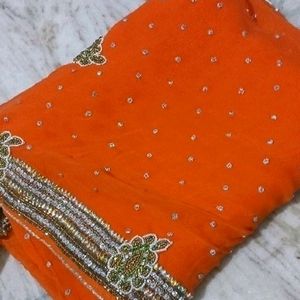 Beautiful Orange Saree