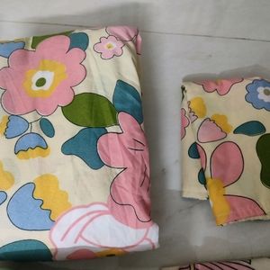 Combo Of5 Elastic Bedsheets With Pillow Cover