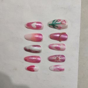 Barbiecore Nails