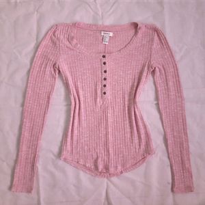 Forever 21 Pink Henley Top